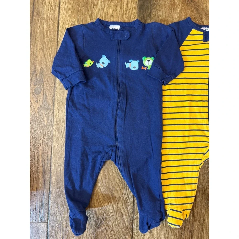 Gerber Baby Boy 0/3 Months Footed Sleepers‎ Outfits Zipper Pajamas Clothes Tiger